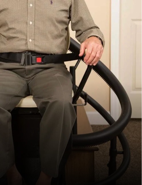 Curved stair lift for non-standard stairwells